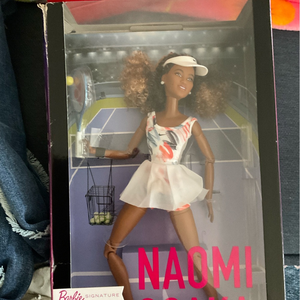 Barbie Naomi Osaka Doll with Black and White Tennis Outfit